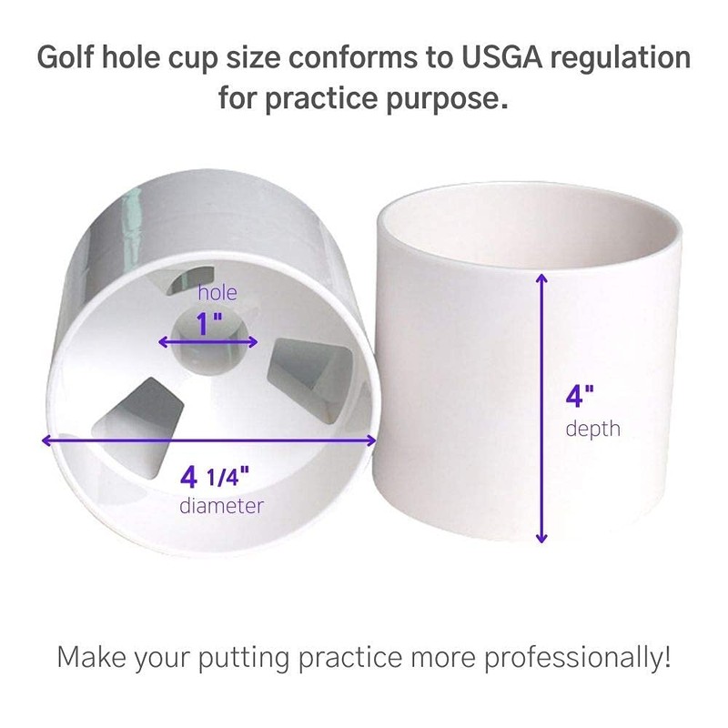 4pcs Golf Hole Cups for Practice Putting Chipping Green Backyard