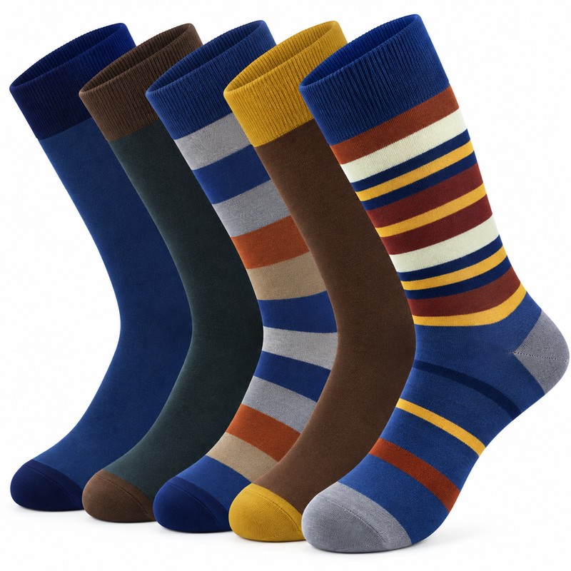 Men’s Dress Socks for Business & Daily Wear – 5-Pair