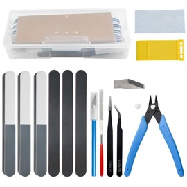 WMYCONGCONG 14-Piece Plastic Model Tool Set, Beginner Tool Set, For Beginners, Model Tools, Storage Case, Thin Blade Nippers, Files, Precision Tweezers, Craft Tools, DIY Production Repair Model