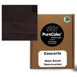 PureColor - Wood Stain and Finishes - Eco-Friendly, Vivid Colors, Deep Pigment, Ready to Use, Water-Based, Low VOC, No Odor, & Easy Clean-Up. Quart, Concerto