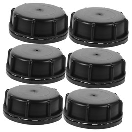 FELTECHELECTR 6 Pack Gas Tank Caps Coarse Thread Replacement Lids for Gas Cans Black Ventilated Sealing Caps 7.3cm Outer Diameter