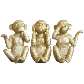 Kichvoe 3pcs Resin Animal Figurine Creative Monkey Decor for Home and Office Compact Desktop Ornaments Smooth Edges for Safe Touch for Friends and Family