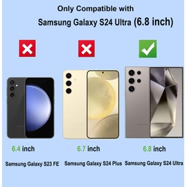 ZSHMJMJ 2 Pack Anti-Blue Light Screen Protector for Galaxy S24 Ultra [Not Glass],Eye Protection Blue Light Blocking Screen Protective Film Flexible TPU Full Coverage Hydrogel Film for S24 Ultra 6.8"