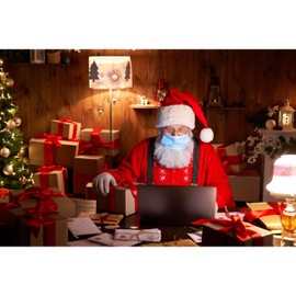 Santa & Mask 1000 Piece Christmas Jigsaw Puzzle – Festive Scene for Adults & Kids Age 14+ Large 69cm x 51cm Limited Edition Christmas Puzzles