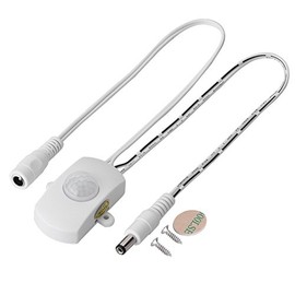 Yosoo Health Gear Motion Sensor Detector Light Switch, 5A 12V PIR Sensor Switch with Adjustable Delay Time, for LED Lighting, PIR Infrared Motion Sensor Detector Automatic Switch LED Strip(White)