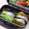 BASSDASH 18pcs Bass Fly Fishing Flies, Dry Wet Flies Poppers