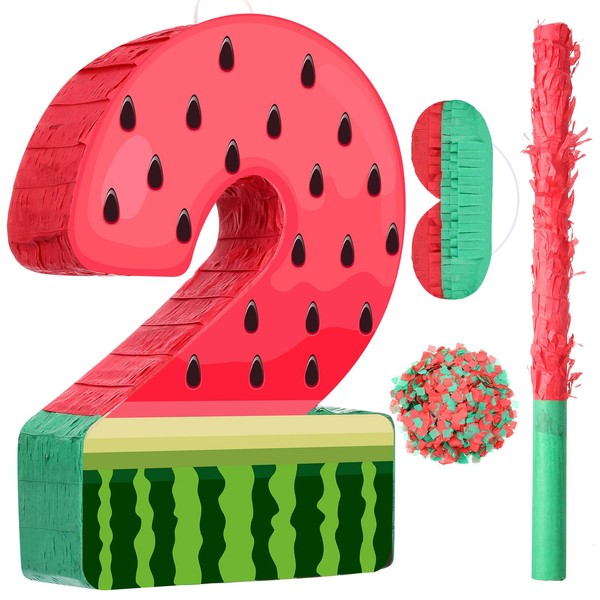 Hollowfly Watermelon Pinata Bundle Fruit Number 2 Pinata Red Watermelon