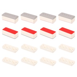 QUARKZMAN 8Stk Toilettensitz Stoßstangen Set 25mm Dicke Bidet Stoßstangen Pads Gummi Quadratischer Sitz Abstandshalter Ersatz mit Starkem Kleber für Toilettendeckel