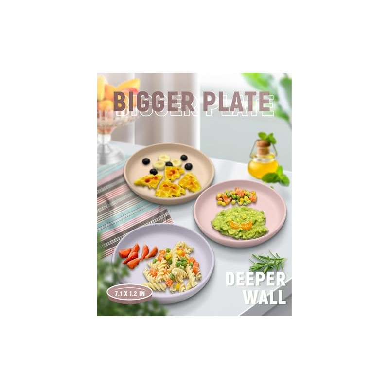 Placas de succión de silicona, platos de alimentación para bebés