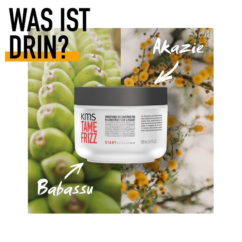 KMS Tamefrizz Smoothing Reconstructor for Strongly Textured Hair, 200 ml