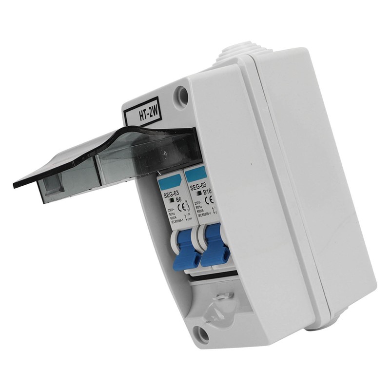 2 Poles MCB Miniature Leakage Circuit Breaker Waterproof Power Distribution