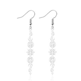 OKEYCH A Court of Thorns and Roses Gift Acotar Velaris Feyre's Tattoo Earrings Rhysand Fan Jewelry The Night Court Gift (Feyres Tattoo Earrings c 2.0)
