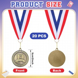 Liliaafar 20 Pcs 2 Inch Principal's Award Medals Bulk, 2026 Graduation Metal Medals with Neck Ribbons, Principal's Honor Achievement Award Trophy Prize Gift for School Graduation Party Favor