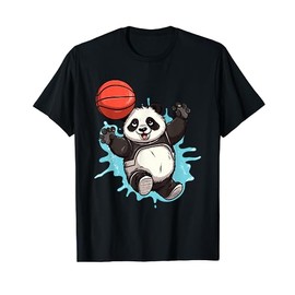 Panda Basketball Player Outfit Slam Dunk For Men Boys T-Shirt