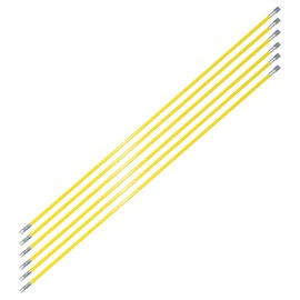 AOGYikang 18FT Fiberglass Chimney Brush Rod Kit, 1/4" NPT Fittings Fireplace Brush Rod, 6pcs 3ft Fiberglass Rod Kit(Yellow)