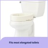 Medline Elongated Hinged Toilet Seat Riser, 3.5 inch, 400 lb