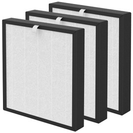 SAKEGDY TZ-K2 Replacement Filter Compatible with ToLife Air Cleaner Purifier TZ-K2, 3-in-1 High-Efficiency H13 HEPA TZ-K2 Filter, Activated Carbon and Pre-Filter, TZ-K2-A Replacement Filter, 3 Packs