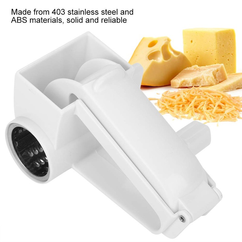 Rotary Cheese Grater, Stainless Steel, Manual Speed, All-purpose Slicer, Nut