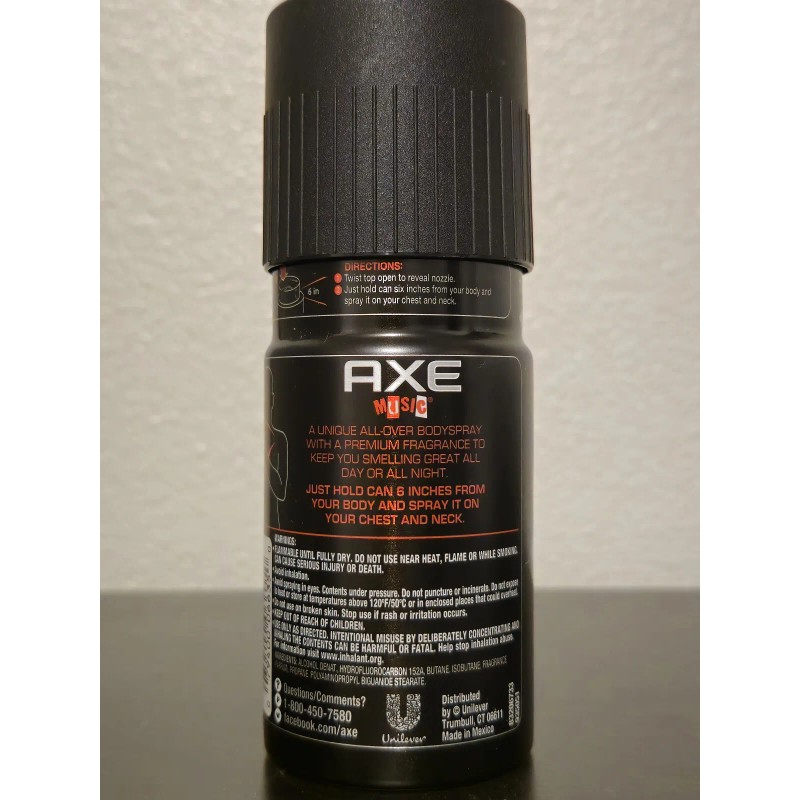 AXE MUSIC Fragrance Deodorant BodySpray, 4 oz