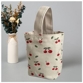Wanfoou 2PCS Canvas Tote Bags for Shopping - Cylindrical Shape Handbags with Cartoon Printing, Reusable Eco-Friendly Canvas Bags For Grocery, Shopping & Gift Bags