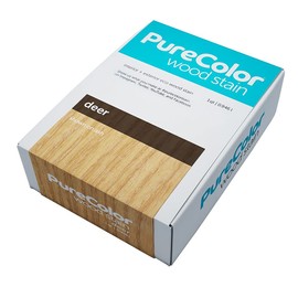 PureColor - Wood Stain and Finishes - Eco-Friendly, Vivid Colors, Deep Pigment, Ready to Use, Water-Based, Low VOC, No Odor, & Easy Clean-Up. Quart, Deer