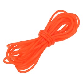 M METERXITY Hollow Pipe Tubing Rubber Cord, 5.5 Yards 3mm Stretchy String with 1.5mm Hole Elastic Strings Barber Cords for Jewelry Making/DIY Crafts/Necklaces/Bracelets [Tangerine]