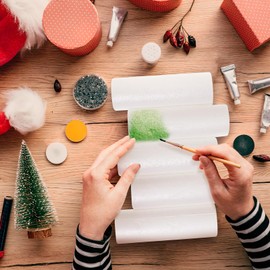 VILLCASE - Cilindro de espuma blanca para manualidades, tubo de espuma Chritstmas de poliestireno, ladrillo, cilindros blancos con forma de varillas para decoración de bricolaje, modelado