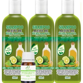 3 Shampoos De Bergamota Y 1 Aceite