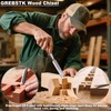 GREBSTK 4 Pcs Wood Chisel Set, CRV Steel Bevel Sharp