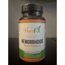 HemFX Hemorrhoids Relief Formula 120 Veggie Capsules Exp 4/2026 - New/Sealed!