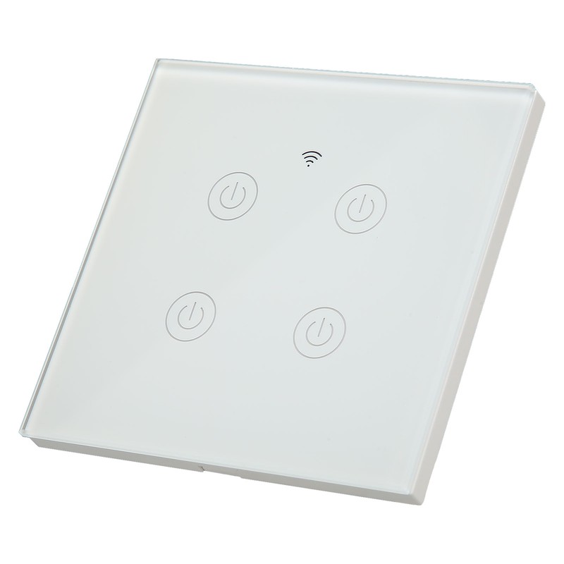 WiFi Smart Wall Light Switch Tempered Glass Remote Control Wireless