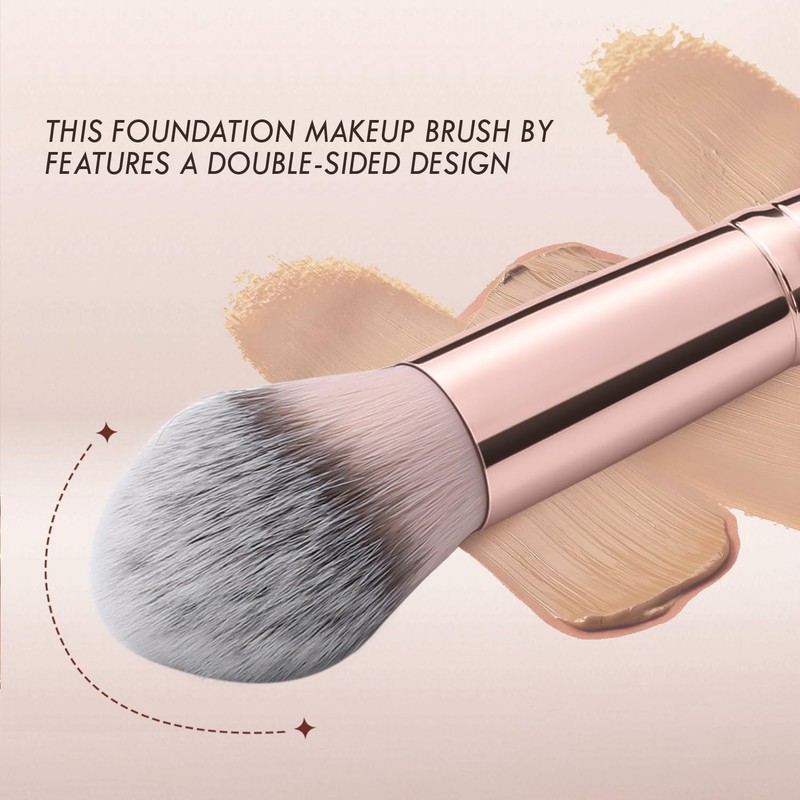 Kingmas Foundation Makeup Brush Double-ended Bronzer Angled and Round Contour