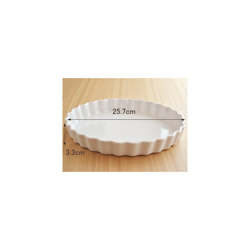 Tableware East White Round Pie Plate, 10 Inches (25.8 cm)