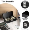 GUSHBIN Acrylic Cash Box with Lock Black Money Holder Organizer