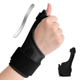2Pcs Wrist Brace Thumb Brace Wrist Support Wrist Splint Adjustable Hand Brace Stabilization Brace for Thumb and Wrist for Daily Use Sports Work Left and Right (Black)