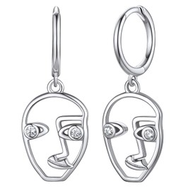 Silvora S925 Ear Cuff Cubic Zirconia Huggie Hoop Small Hoop Earrings Women's Earrings Silver Colour / 18K Gold Plated / Black / Rose Gold Ear Jewellery Ear Clips Set Gifts for Women Girls, Sterling