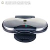 ZZ Heart Waffle Maker with Non-Stick Plate 1200W, Black/Silver