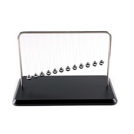 Generic Newtons Cradle Balance Balls Office Decorations for Work Science Physics Gadget Wooden Base Pendelum Balls Desk Decor Swinging Kinetic Motion Toy Cool Desk & Office Accessories (12 Beads)