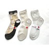 Made in Japan Women's Floral See-Through Socks, Silk Blend, Socks,