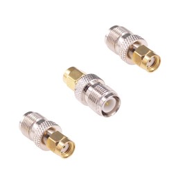 RFaha 3pcs RP-SMA Male to RP-TNC Female RF Adapter RP-SMA to RP-TNC Coaxial Coax Connector(F122-3)