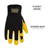 HANDLANDY Men Leather Gardening Gloves, Utility Work Gloves for Garden