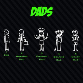 Custom Stick Figure Family Vinyl Diecut Decal for Car Truck Window