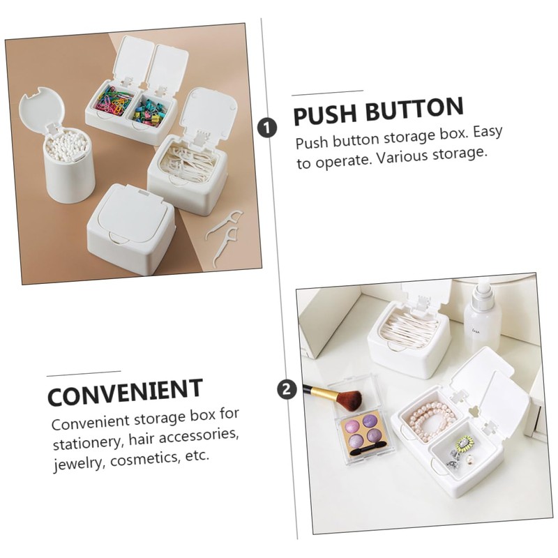 WOONEKY 3pcs Multi-function Desktop Storage Boxes for Home Organization Shape