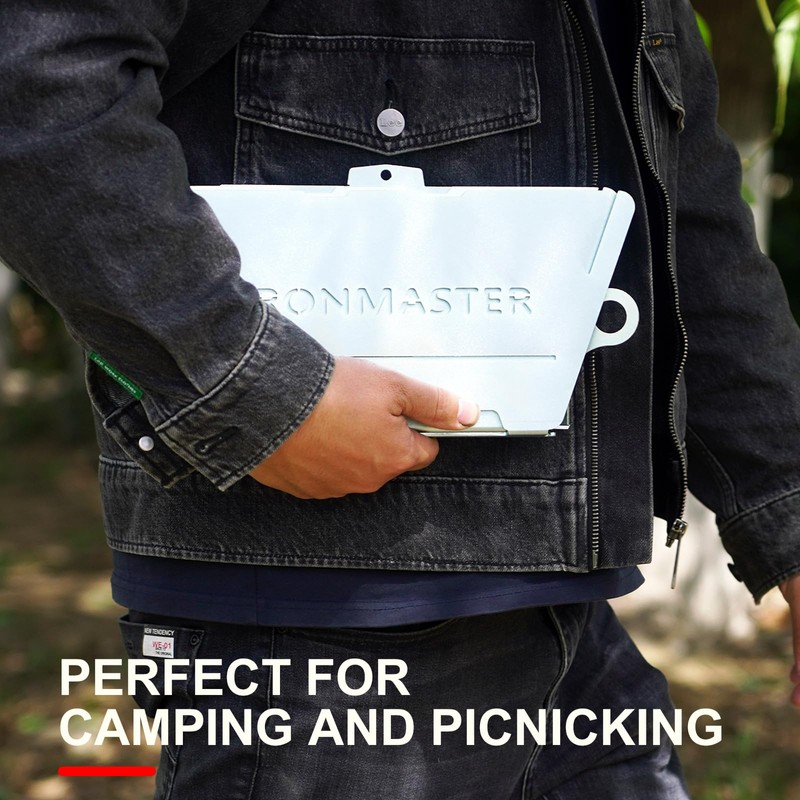 Portable Foldable Hibachi Grill, Heavy Duty & Durable, Small Charcoal