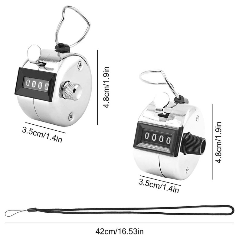 AFUNTA 4 PCS 4 Digit Hand Tally Counters Hand Held