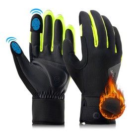 ROCKBROS Winter Gloves, Cycling Gloves, Winter Touchscreen Thermal Gloves, Running Gloves, Windproof Non-Slip Ski Gloves, Men and Women, Outdoor Thermal Gloves