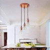 Modern Spiral 3 Pendant Light Fitting, Retro E27 Edison Style