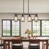 Osimir 4-Light Kitchen Island Lighting, Modern Black Dining Room Light