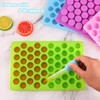 Sakolla Round Candy Molds Silicone, 220 Cavities Mini Cylinder Molds