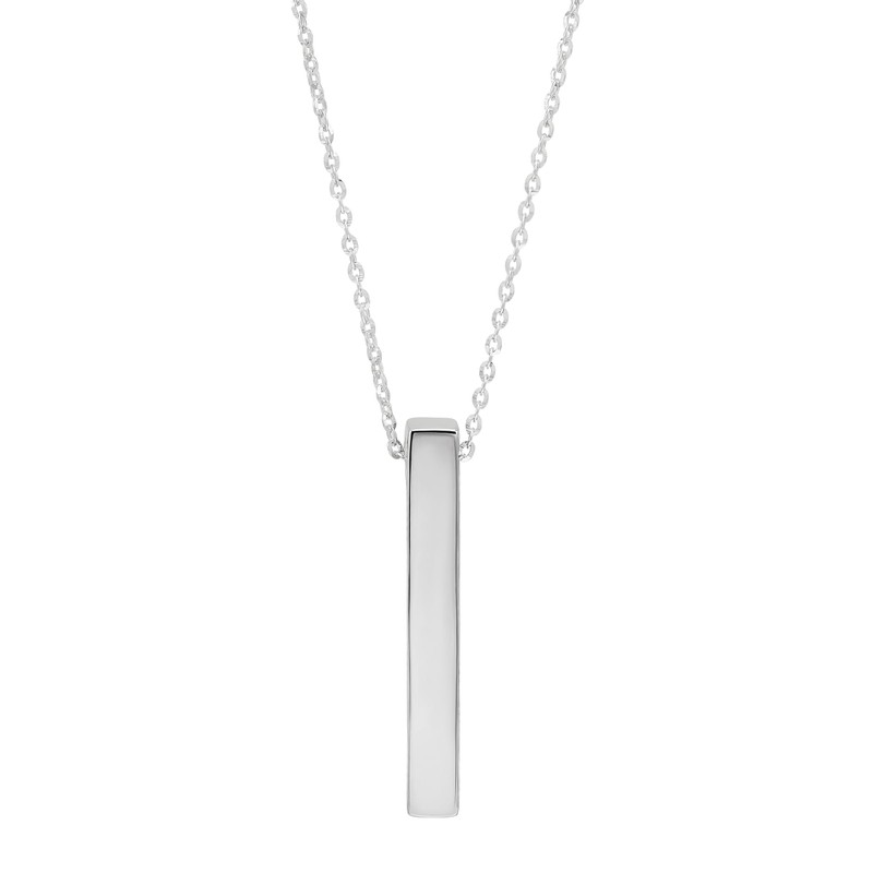 Silpada 'Unscripted' 1.5" Vertical Bar Pendant Necklace in Sterling Silver,